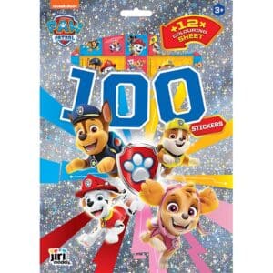 100 samolepiek s maľovankovým i listami labková patrola