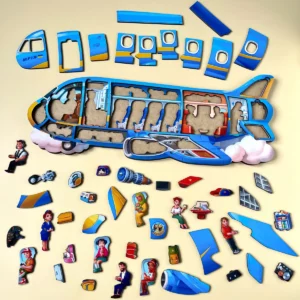 dvojvrstvové puzzle lietadlo