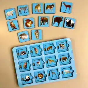 Triediace puzzle „Mama a mláďa – divé zvieratá“