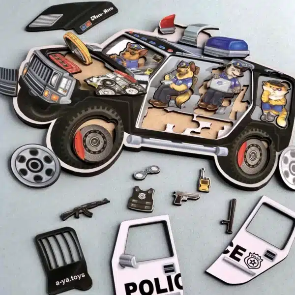 dvojvrstvové puzzle polícia