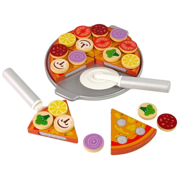 drevený pizza set na suchý zips