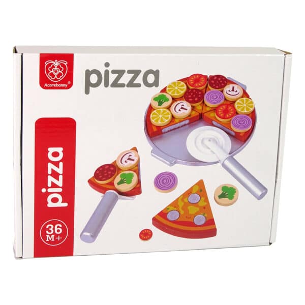 drevený pizza set na suchý zips