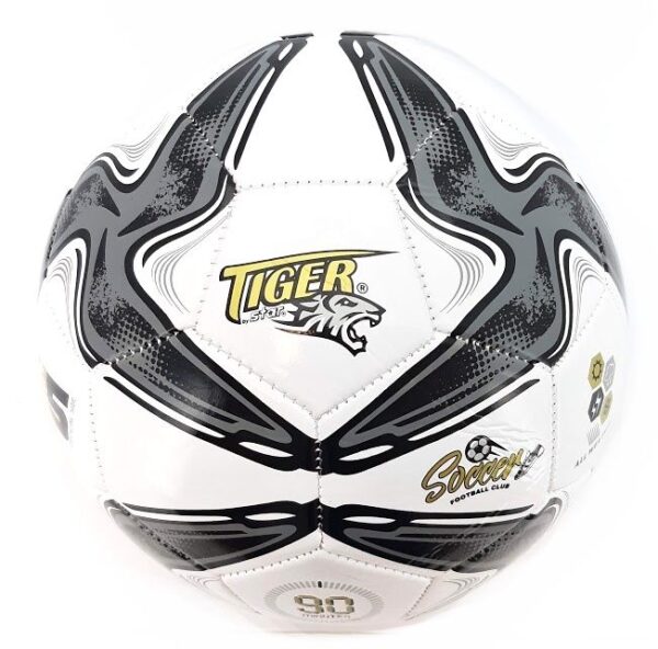 futbalová lopta tiger soccer šedá