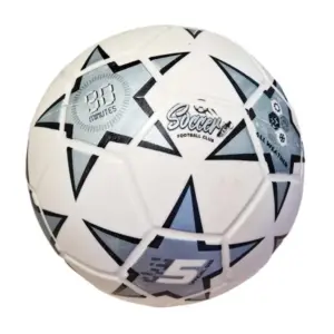 futbalová lopta soccer strieborná