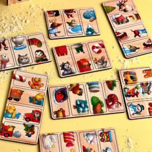 Detská stolová hra „Domino puzzle“