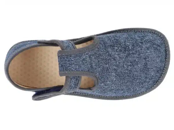 papuče barefoot beda užší strih 20 38 spevnenÁ päta denim