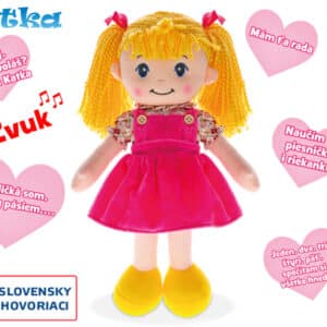 bábika katka mäkké telo 39cm na batérie slovensky hovoriaca blondínka 0m+