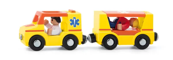 autíčka k vláčikodráhe ambulancia