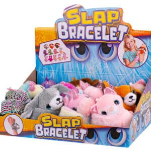 náramok so zvieratkom 13cm 4druhy 3farby 18m+ 12ks v dbx