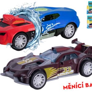 auto 7 cm – kov, voľný chod, meniace farbu