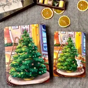 vzdelávacia hra 2 v 1 drevené puzzle "vianočný stromček (veľký)"