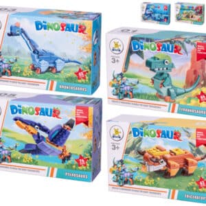 stavebnica dinosaurus 62 76ks 6druhov