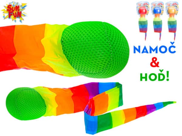 sun fun vodná lopta s dúhovým fáborkom 95cm 4farby v sáčku