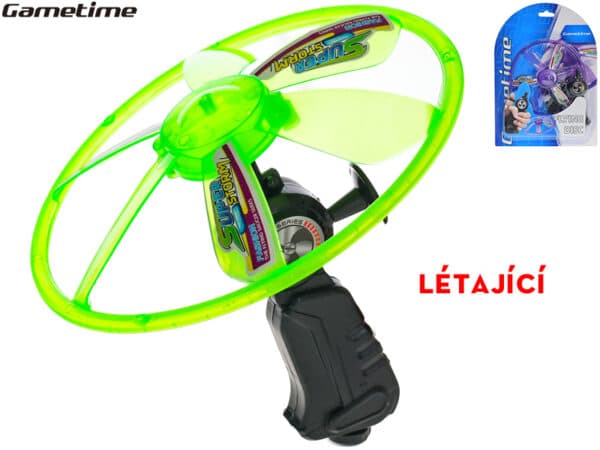 gametime lietajúci disk so šnúrkou po natiahnutí lietajúce