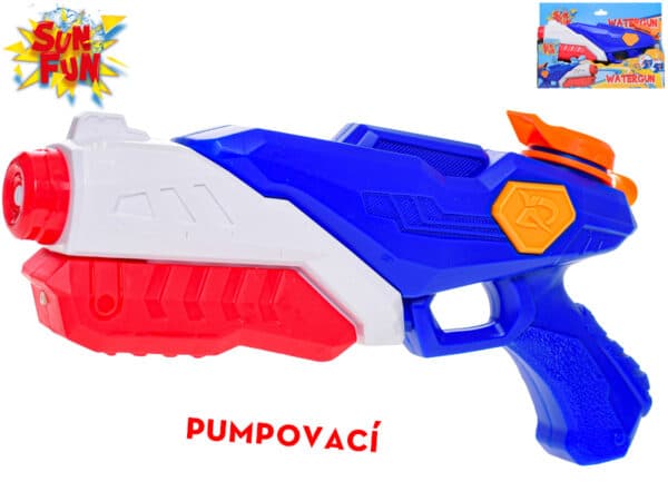 sun fun vodná pištoľ 28cm s pumpou v krabičke