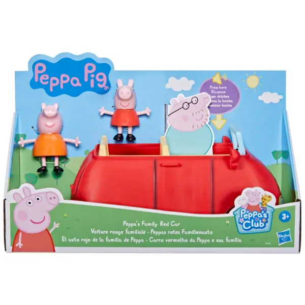 hasbro prasiatko peppa pig a rodinné červené auto