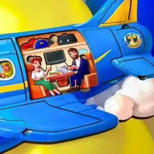 dvojvrstvové puzzle lietadlo