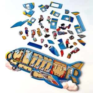 dvojvrstvové puzzle lietadlo