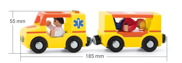 autíčka k vláčikodráhe ambulancia