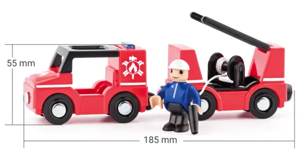 autíčka k vláčikodráhe hasiči