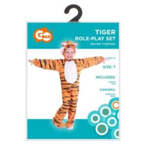 detský kostým tiger (kombinéza, kapucňa), veľkosť 92/104 cm