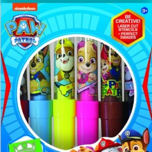fixy fúkacie 6ks so šablónami paw patrol/tlapková patrola