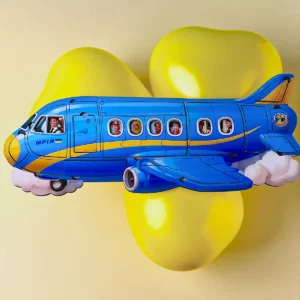 dvojvrstvové puzzle lietadlo