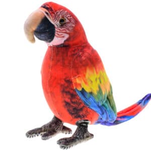 papagáj ara plyšový 23cm červený stojaci 0m+