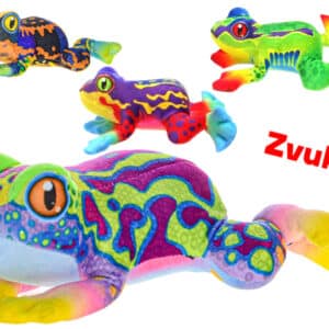 Žaba plyšová 20cm na batérie so zvukom 4farby 0m+