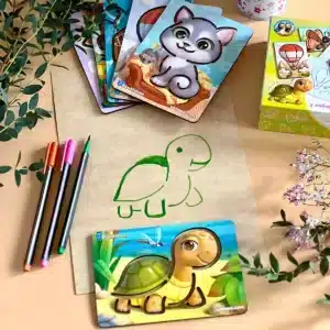 drevené šablóny obrázky (6ks)