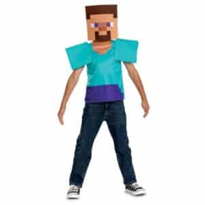 kostým pre deti steve essential minecraft (licencovaný), veľkosť m (7 8 rokov)