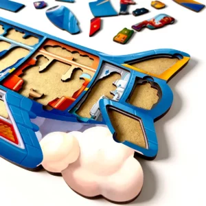 dvojvrstvové puzzle lietadlo