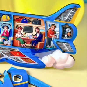 dvojvrstvové puzzle lietadlo