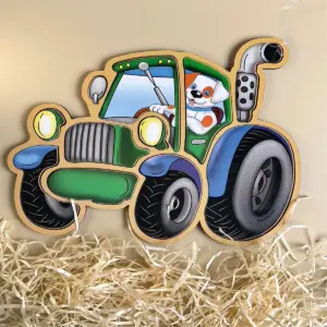 Kontúrové puzzle „Traktor“