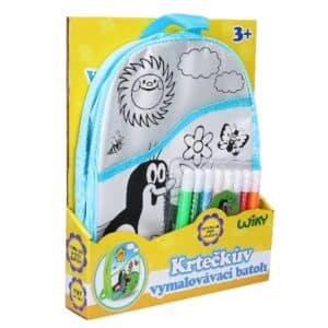 batoh krtko vymaľovávací modý + 8 fixiek (kópia)