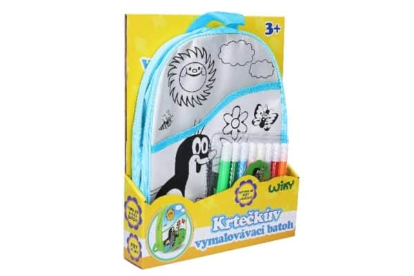 batoh krtko vymaľovávací modý + 8 fixiek (kópia)