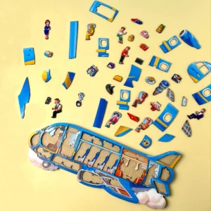dvojvrstvové puzzle lietadlo