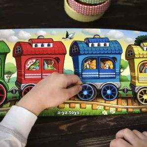 dvojvrstvové puzzle vláčik