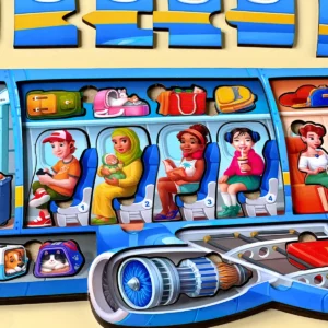 dvojvrstvové puzzle lietadlo
