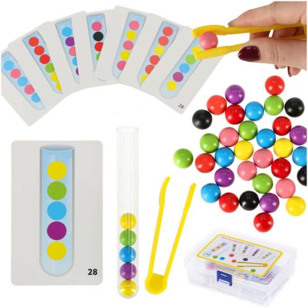 vzdelávacie puzzle farebné montessori loptičky
