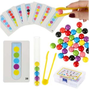 vzdelávacie puzzle farebné montessori loptičky