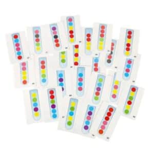 vzdelávacie puzzle farebné montessori loptičky