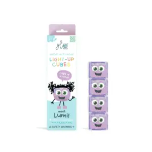 figúrka lumi a 2 senzorické svietiace kocky do vody