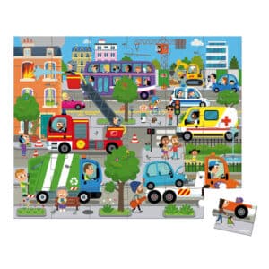 janod puzzle kufrík 24 mesto