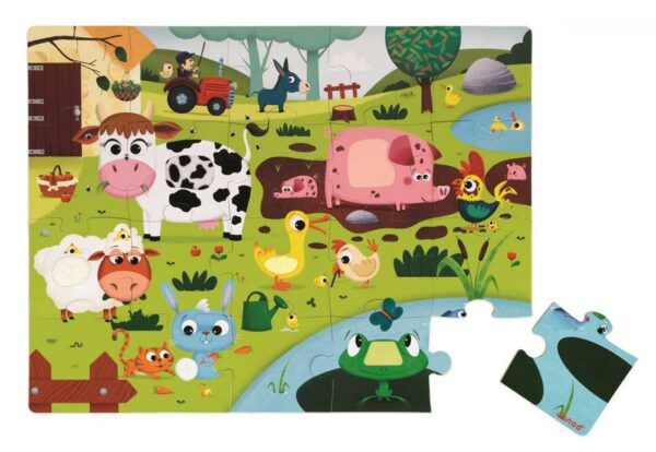 janod puzzle dotyk. farma
