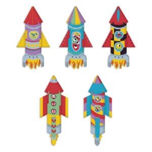 janod atelier sada mini origami papierové skladačky rakety od 7 rokov