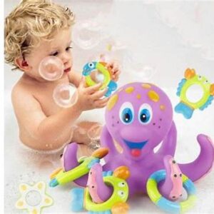 svietiaca chobotnica s krúžkami do kúpeľa