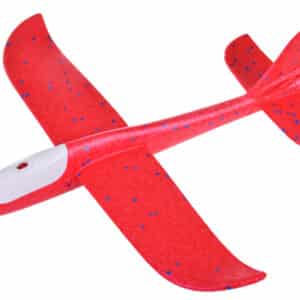 polystyrénový model lietadla , červený