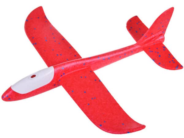 polystyrénový model lietadla , červený