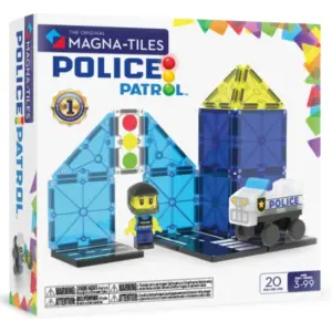 magna tiles magnetická stavebnica police patrol 20 dielov